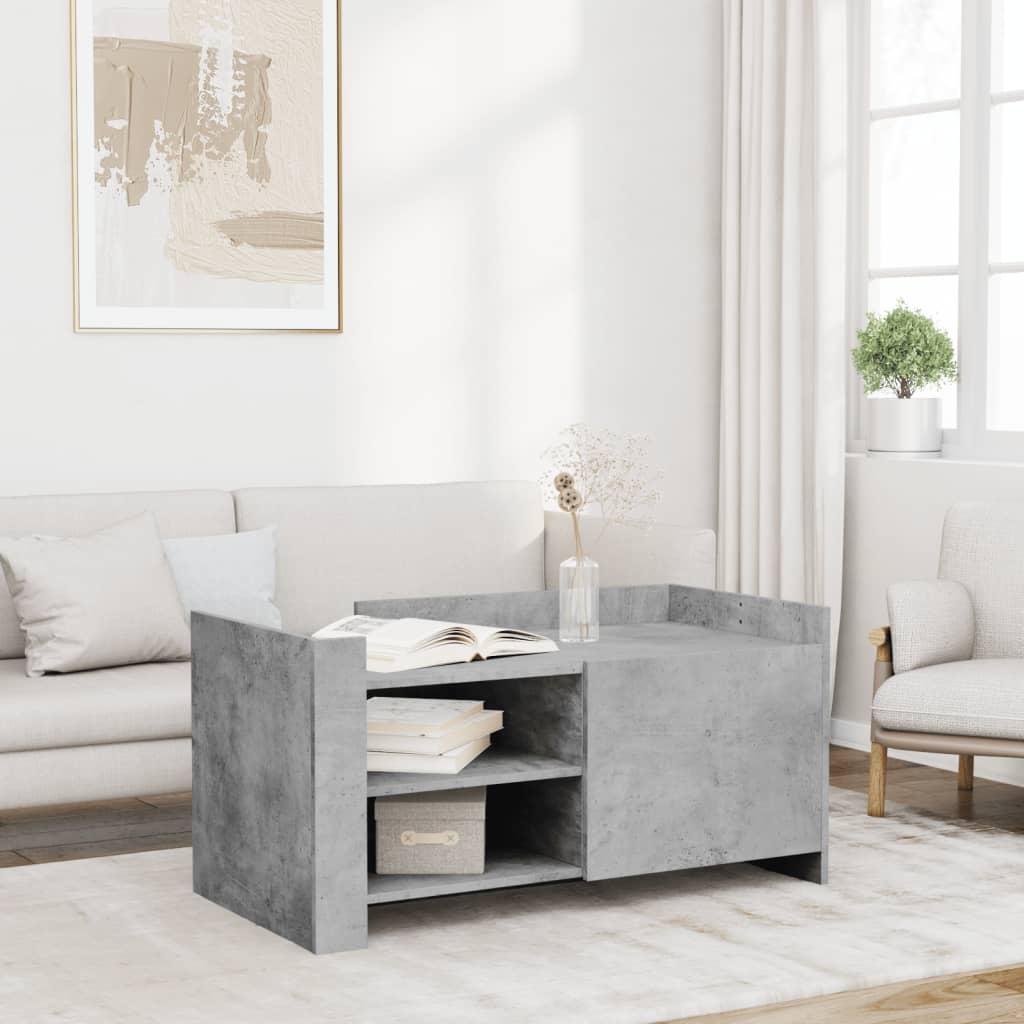 Coffee Table 80x50x50 cm Engineered Wood Concrete grey 100 cm