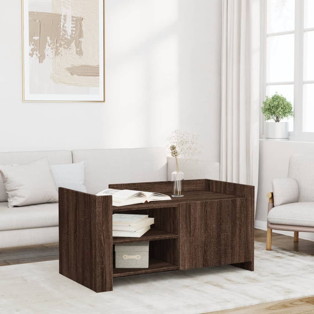 Coffee Table 80x50x50 cm Engineered Wood Brown oak 100 cm