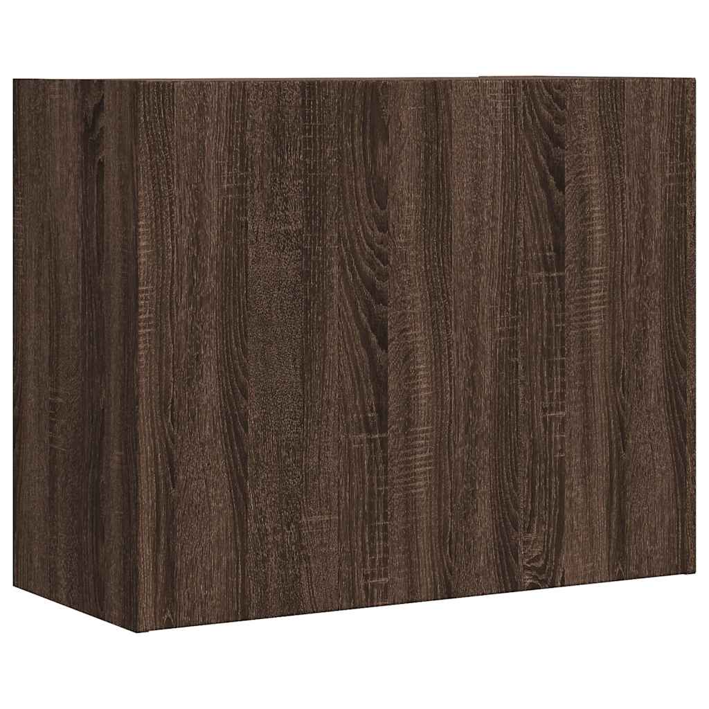 Wall Cabinet 75x35x60 cm Engineered Wood Brown oak
