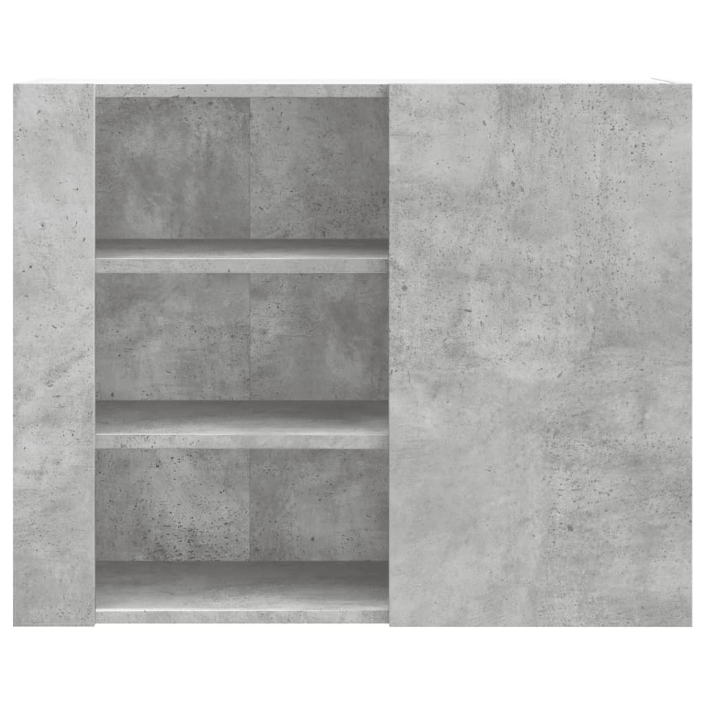 vidaXL Wall Cabinet Concrete Grey 75x35x60 cm Engineered Wood 4