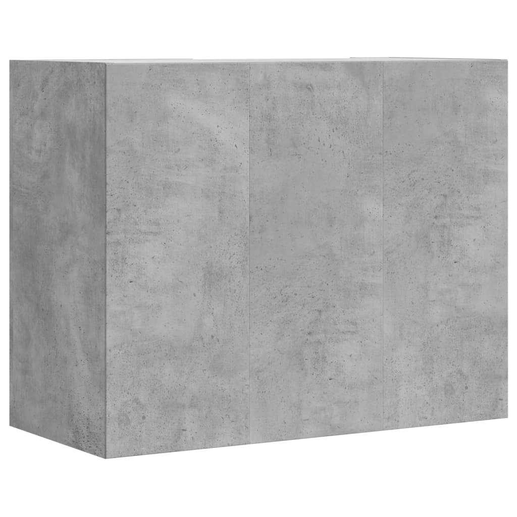 vidaXL Wall Cabinet Concrete Grey 75x35x60 cm Engineered Wood 6