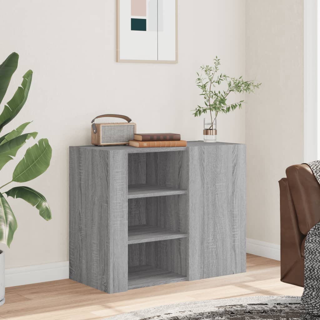 vidaXL Wall Cabinet Grey Sonoma 75x35x60 cm Engineered Wood 3