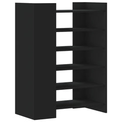 vidaXL Shoe Cabinet Black 74.5x37.5x100 cm Engineered Wood 2