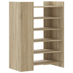 vidaXL Shoe Cabinet Sonoma Oak 74.5x37.5x100 cm Engineered Wood 2