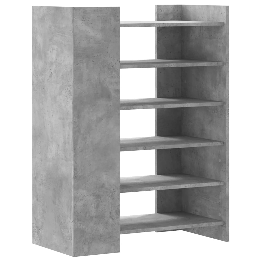 vidaXL Shoe Cabinet Concrete Grey 74.5x37.5x100 cm Engineered Wood 6