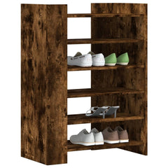 vidaXL Shoe Cabinet Smoked Oak 74.5x37.5x100 cm Engineered Wood 3