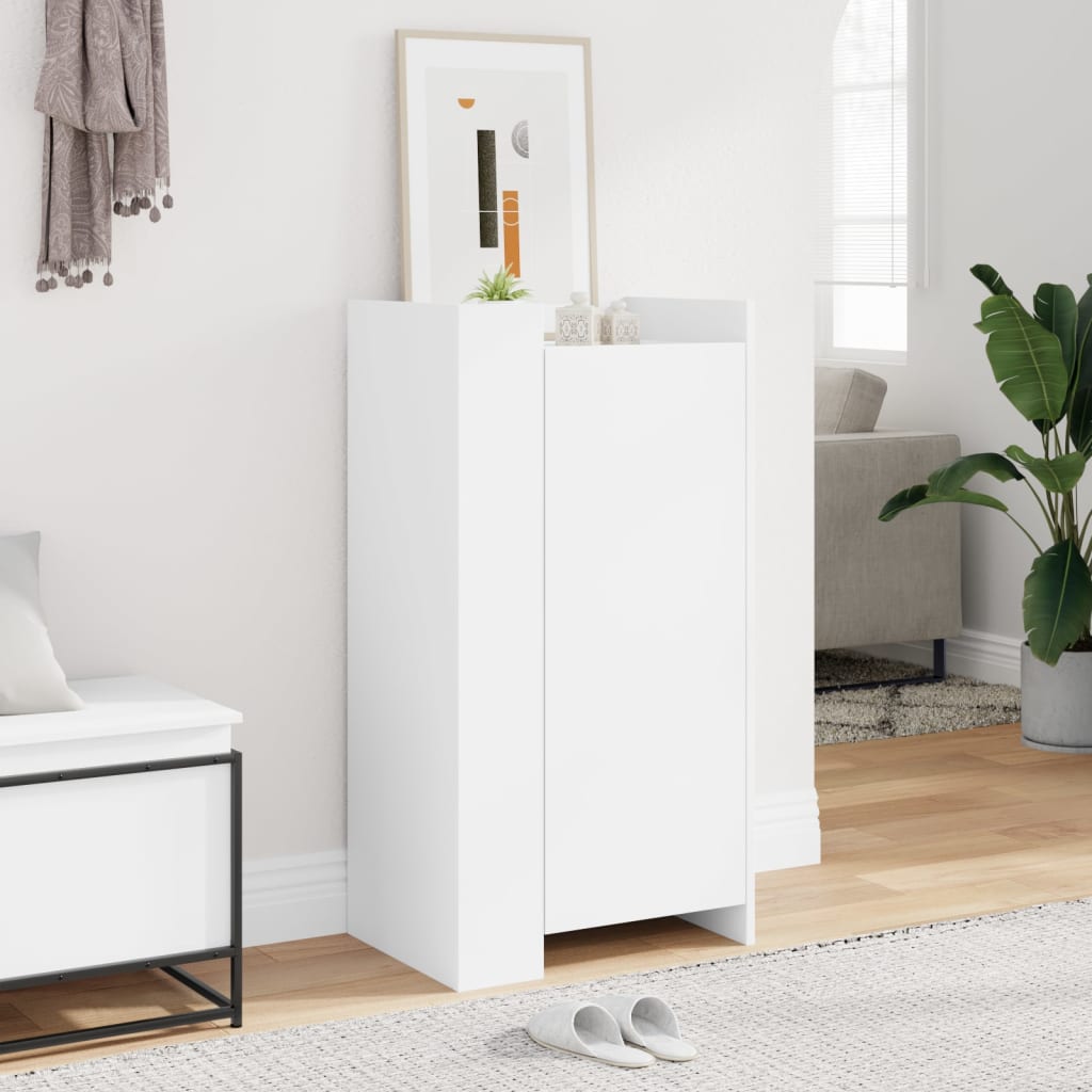 vidaXL Shoe Cabinet White 52x37.5x100 cm Engineered Wood 1