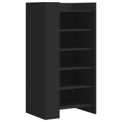 vidaXL Shoe Cabinet Black 52x37.5x100 cm Engineered Wood 2
