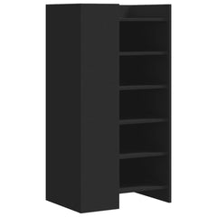 vidaXL Shoe Cabinet Black 52x37.5x100 cm Engineered Wood 6