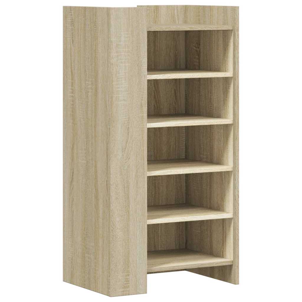 vidaXL Shoe Cabinet Sonoma Oak 52x37.5x100 cm Engineered Wood 2