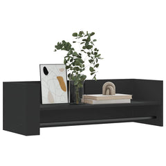vidaXL Wall Shelf Black 100x35x30.5 cm Engineered Wood 3