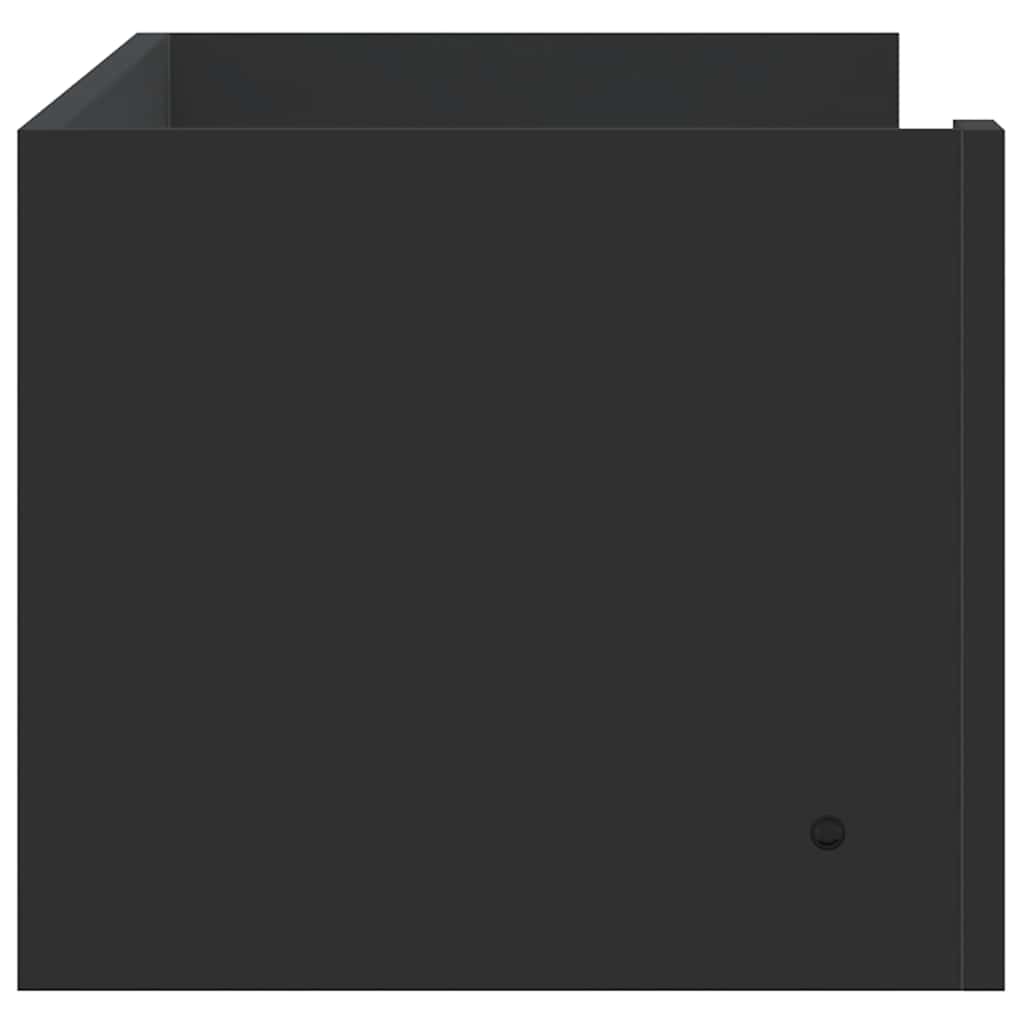 vidaXL Wall Shelf Black 100x35x30.5 cm Engineered Wood 5