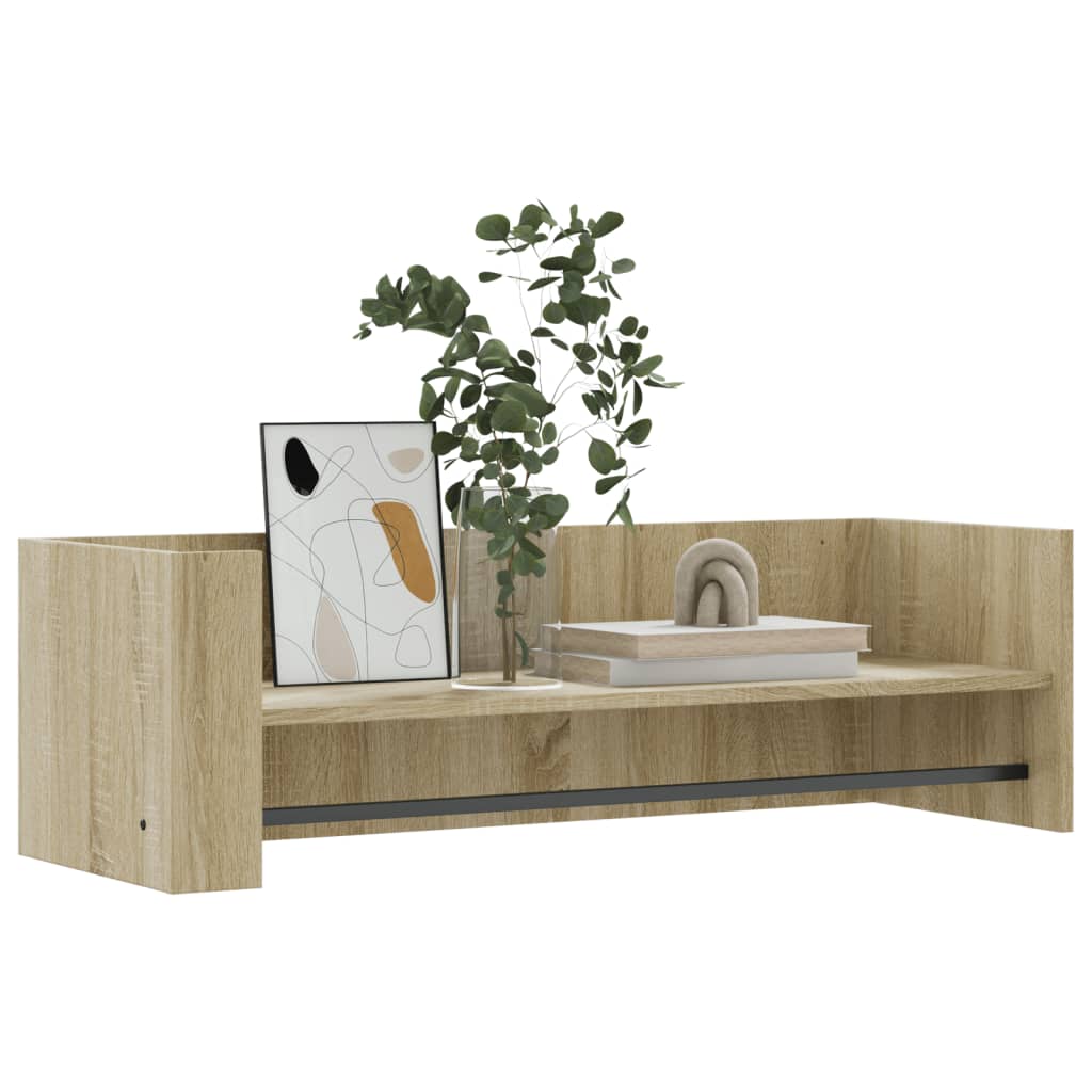 vidaXL Wall Shelf Sonoma Oak 100x35x30.5 cm Engineered Wood 3