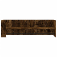 vidaXL Wall Shelf Smoked Oak 100x35x30.5 cm Engineered Wood 4