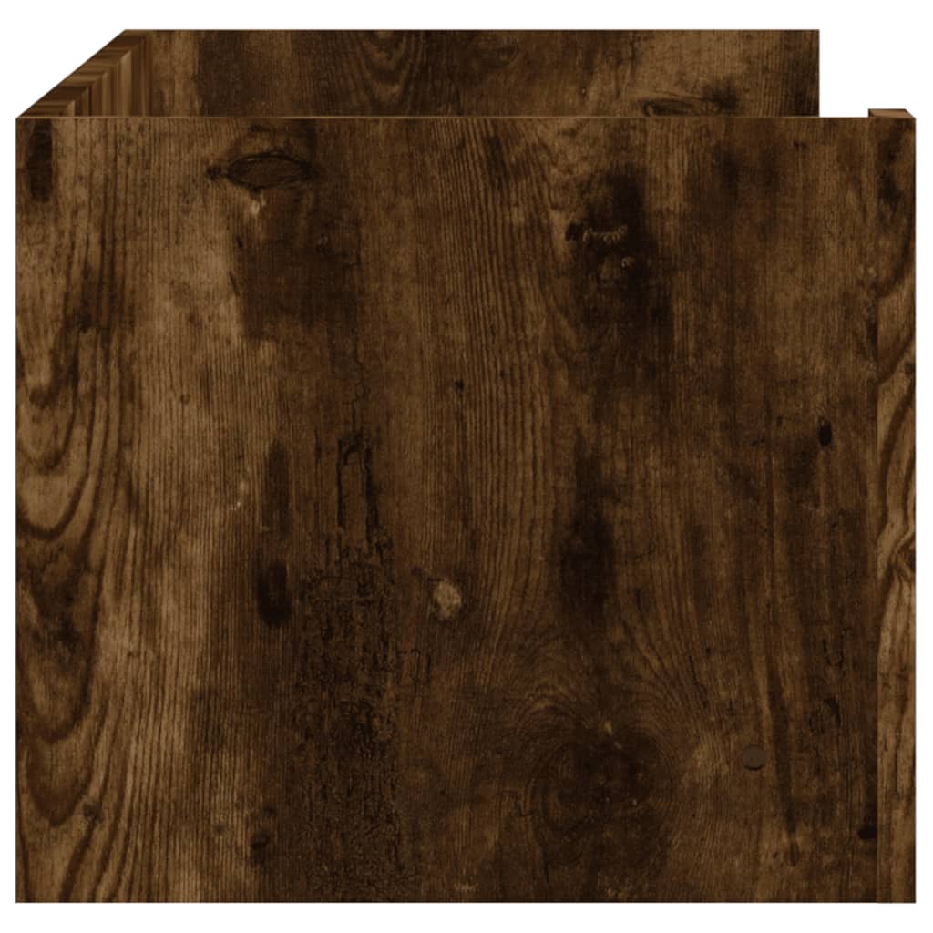 vidaXL Wall Shelf Smoked Oak 100x35x30.5 cm Engineered Wood 5