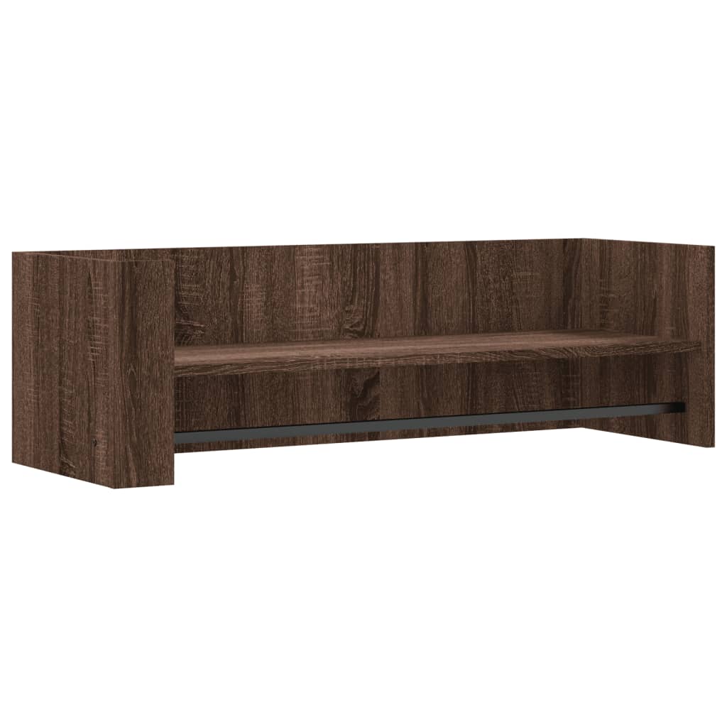 vidaXL Wall Shelf Brown Oak 100x35x30.5 cm Engineered Wood 2