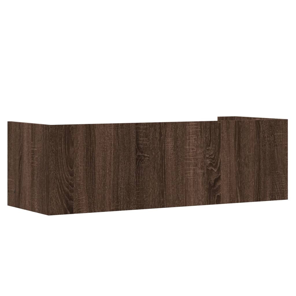vidaXL Wall Shelf Brown Oak 100x35x30.5 cm Engineered Wood 6