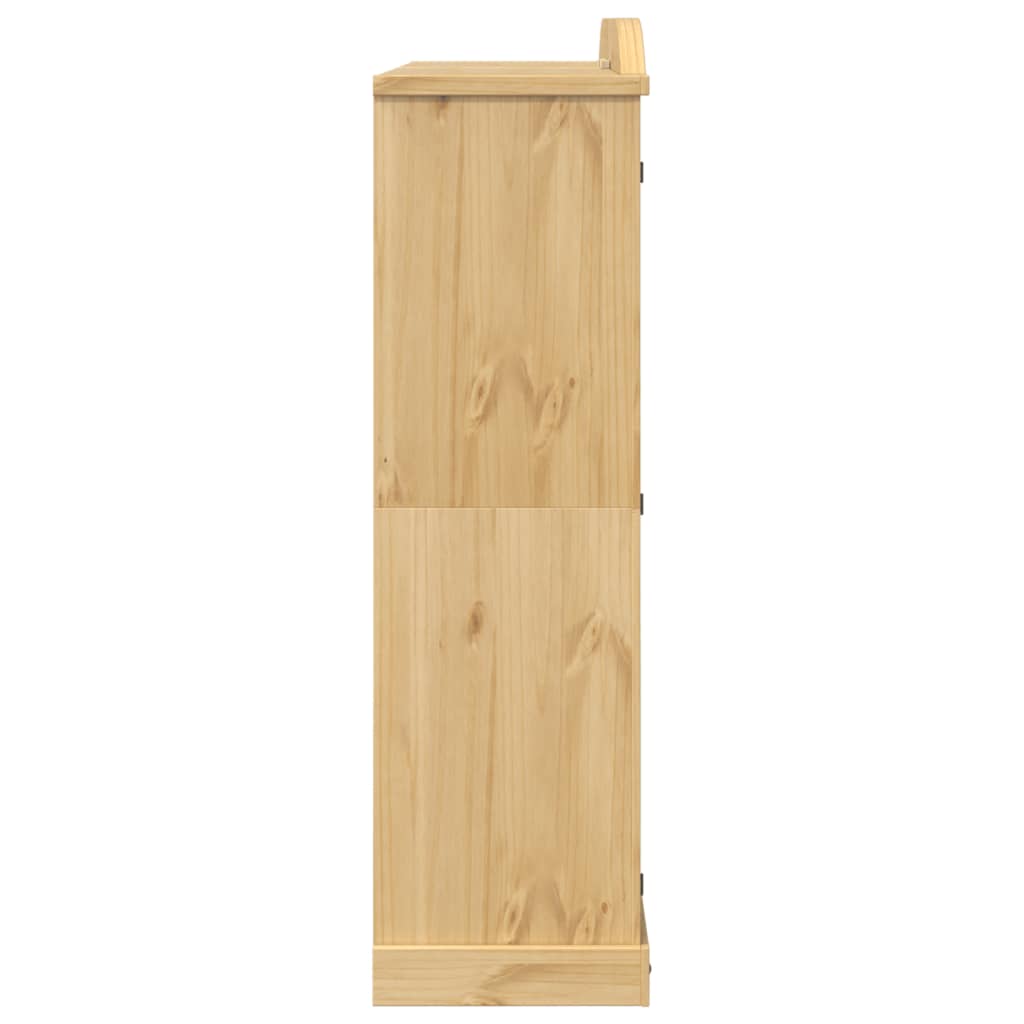 Wardrobe "Corona" 194x52x186 cm Solid Wood Pine Brown