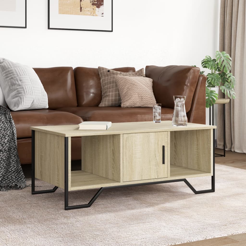 vidaXL Coffee Table Sonoma Oak 100x51x40 cm Engineered Wood 3