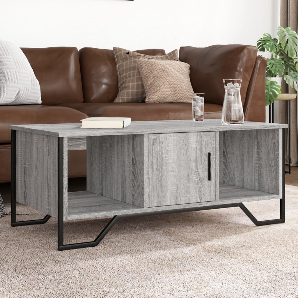 vidaXL Coffee Table Grey Sonoma 100x51x40 cm Engineered Wood 1