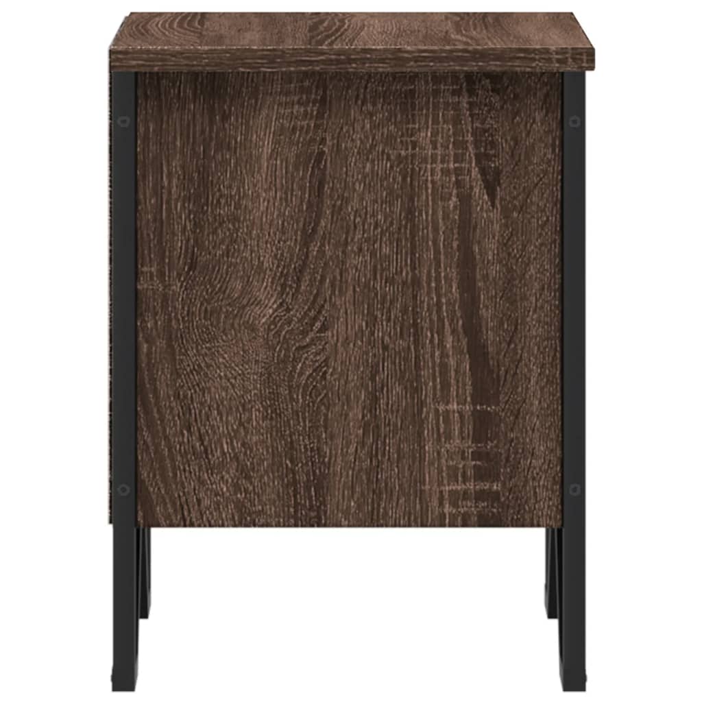 vidaXL Bedside Cabinet Brown Oak 2 pcs 40x30x40 cm Engineered Wood 6