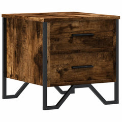 vidaXL Bedside Cabinet Smoked Oak 40x41x40 cm Engineered Wood 2