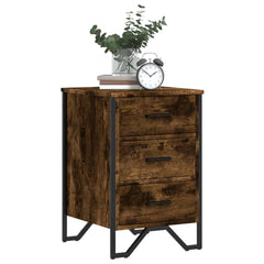 vidaXL Bedside Cabinet Smoked Oak 40x41x60 cm Engineered Wood 4