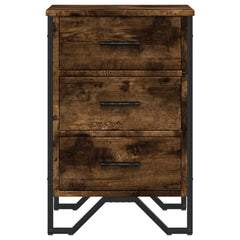 vidaXL Bedside Cabinet Smoked Oak 40x41x60 cm Engineered Wood 5