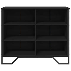 vidaXL Sideboard Black 91x35.5x74.5 cm Engineered Wood 4