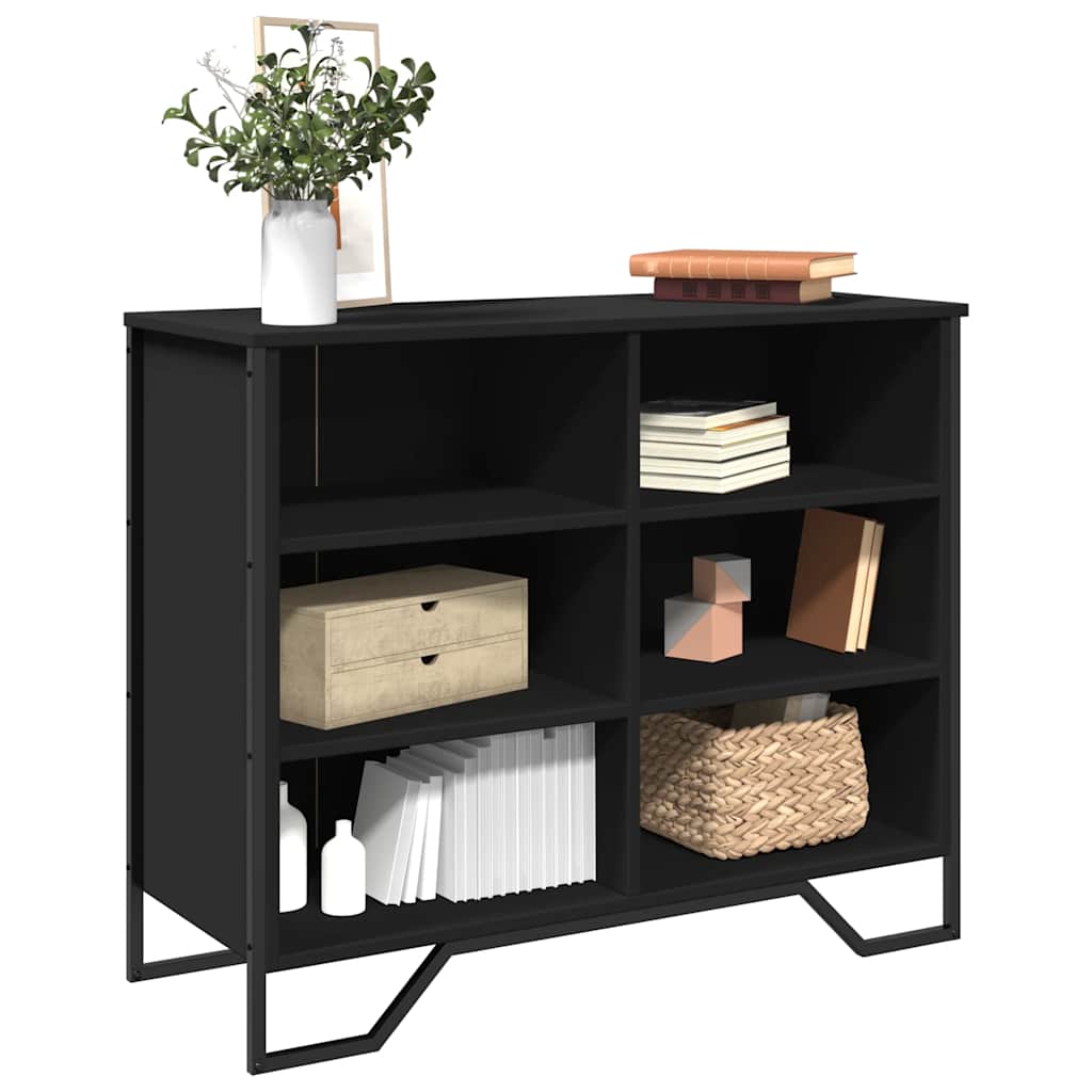 vidaXL Sideboard Black 91x35.5x74.5 cm Engineered Wood 1