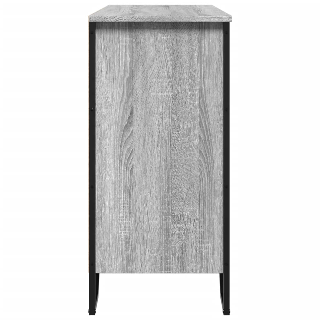 vidaXL Sideboard Grey Sonoma 101x35.5x74.5 cm Engineered Wood 5
