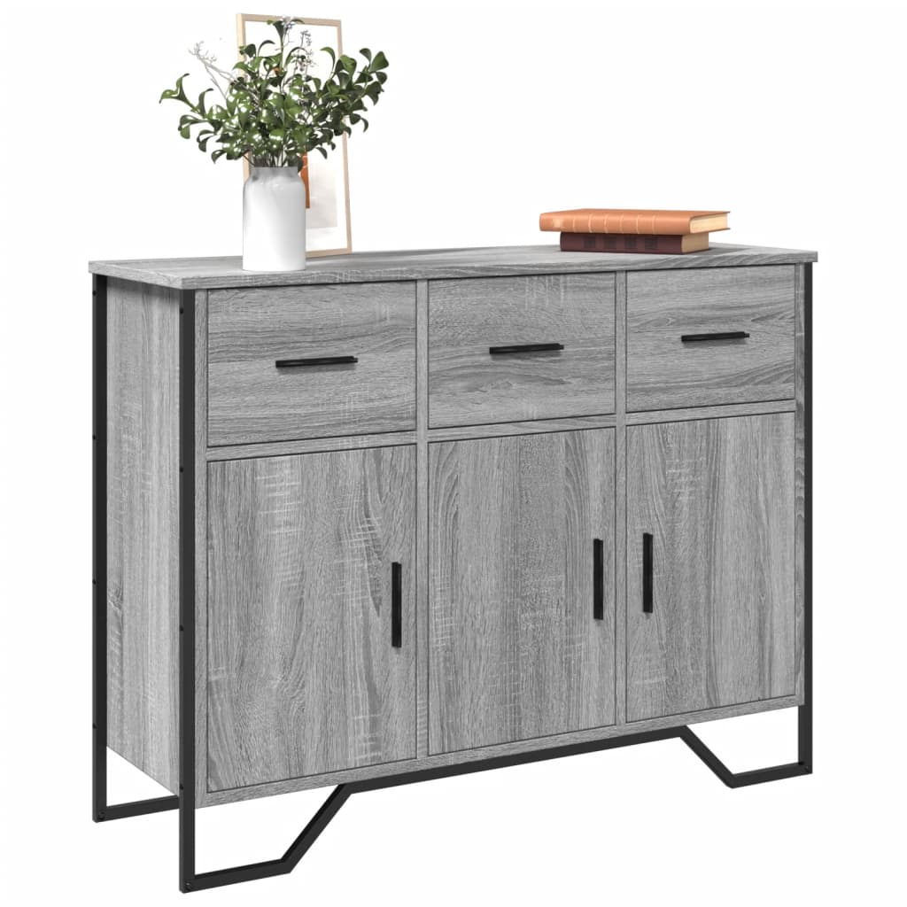 Sideboard 97x32,5x74,5 cm Engineered Wood Grey sonoma