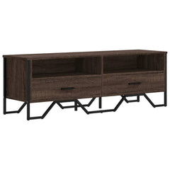 vidaXL TV Cabinet Brown Oak 122x34x41 cm Engineered Wood 2