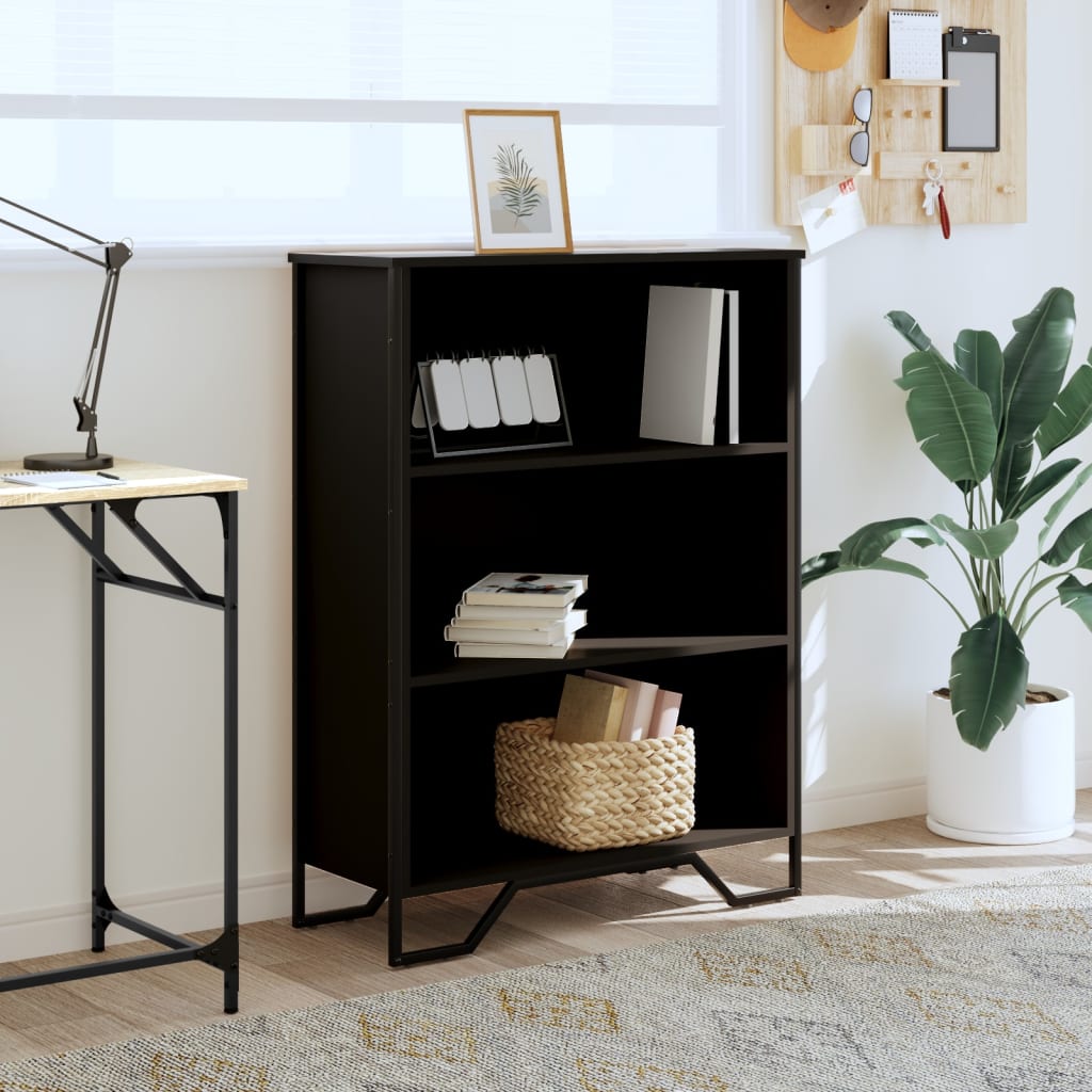 vidaXL Bookcase Black 80x31x106 cm Engineered Wood 3