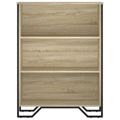 vidaXL Bookcase Sonoma Oak 80x31x106 cm Engineered Wood 4