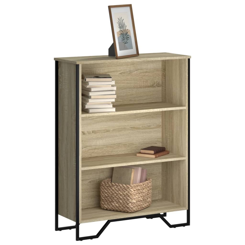 vidaXL Bookcase Sonoma Oak 80x31x106 cm Engineered Wood 1