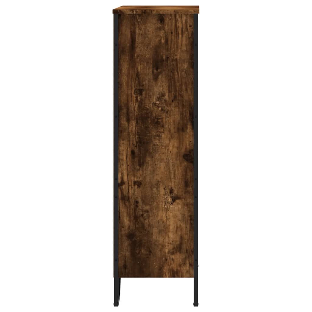 vidaXL Bookcase Smoked Oak 80x31x106 cm Engineered Wood 5