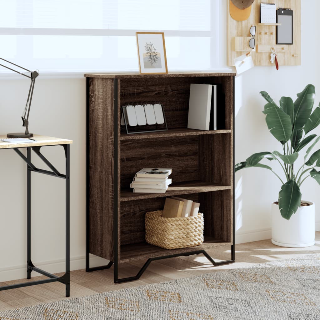 vidaXL Bookcase Brown Oak 80x31x106 cm Engineered Wood 3