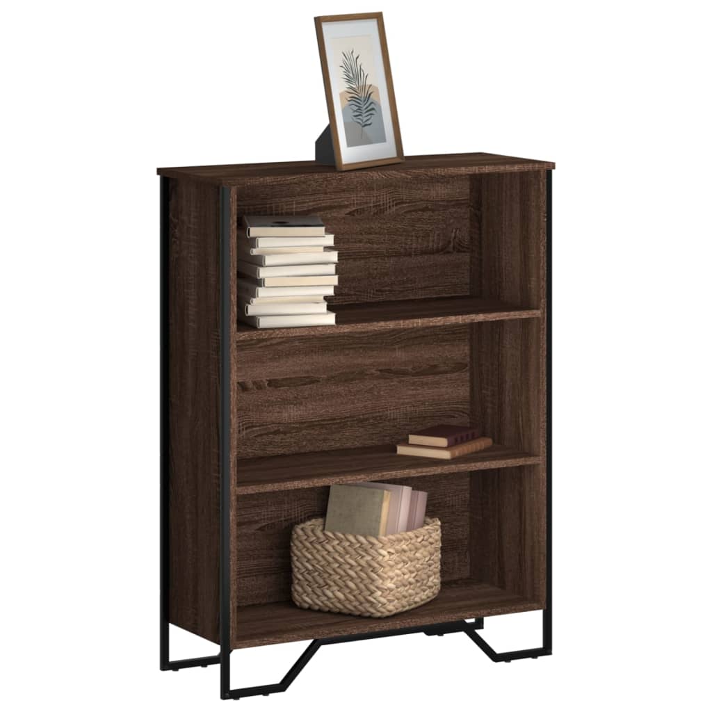 vidaXL Bookcase Brown Oak 80x31x106 cm Engineered Wood 1