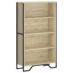 vidaXL Bookcase Sonoma Oak 80x31x137.5 cm Engineered Wood 2