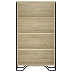 vidaXL Bookcase Sonoma Oak 80x31x137.5 cm Engineered Wood 4