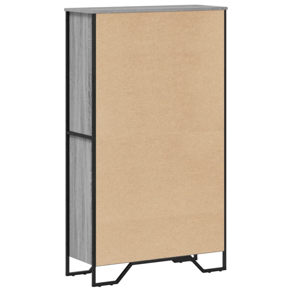 vidaXL Bookcase Grey Sonoma 80x31x137.5 cm Engineered Wood 6