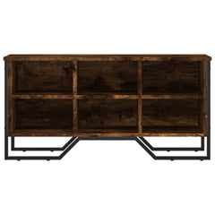 vidaXL Shoe Cabinet Smoked Oak 90x38x45.5 cm Engineered Wood 4