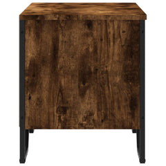 vidaXL Shoe Cabinet Smoked Oak 90x38x45.5 cm Engineered Wood 5