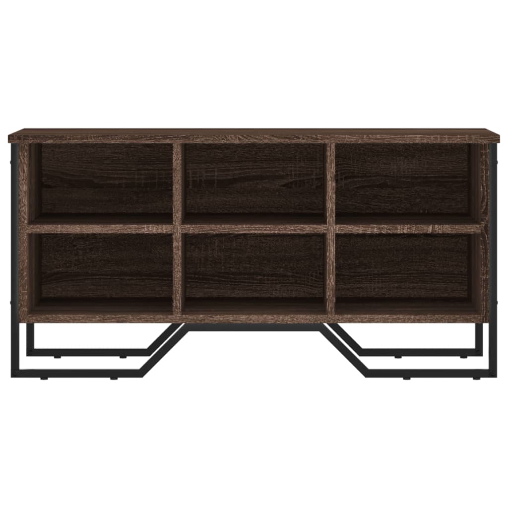vidaXL Shoe Cabinet Brown Oak 90x38x45.5 cm Engineered Wood 4