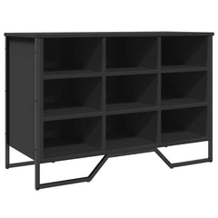 vidaXL Shoe Cabinet Black 90x38x61.5 cm Engineered Wood 2