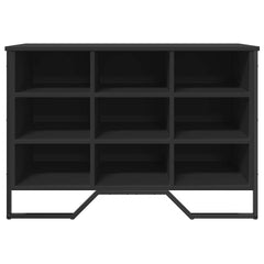 vidaXL Shoe Cabinet Black 90x38x61.5 cm Engineered Wood 4