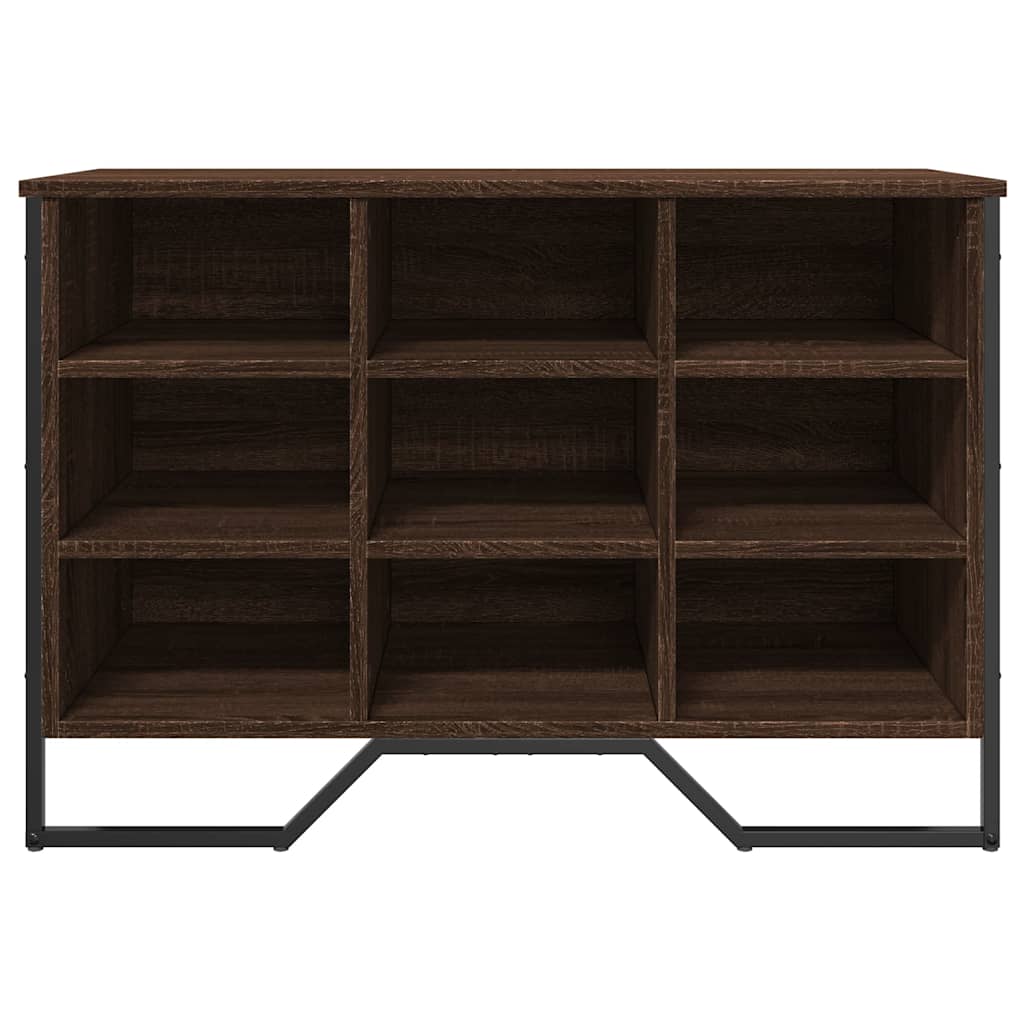 vidaXL Shoe Cabinet Brown Oak 90x38x61.5 cm Engineered Wood 4