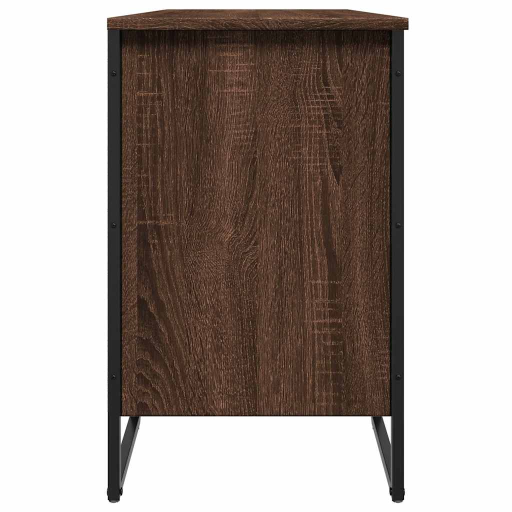 vidaXL Shoe Cabinet Brown Oak 90x38x61.5 cm Engineered Wood 5