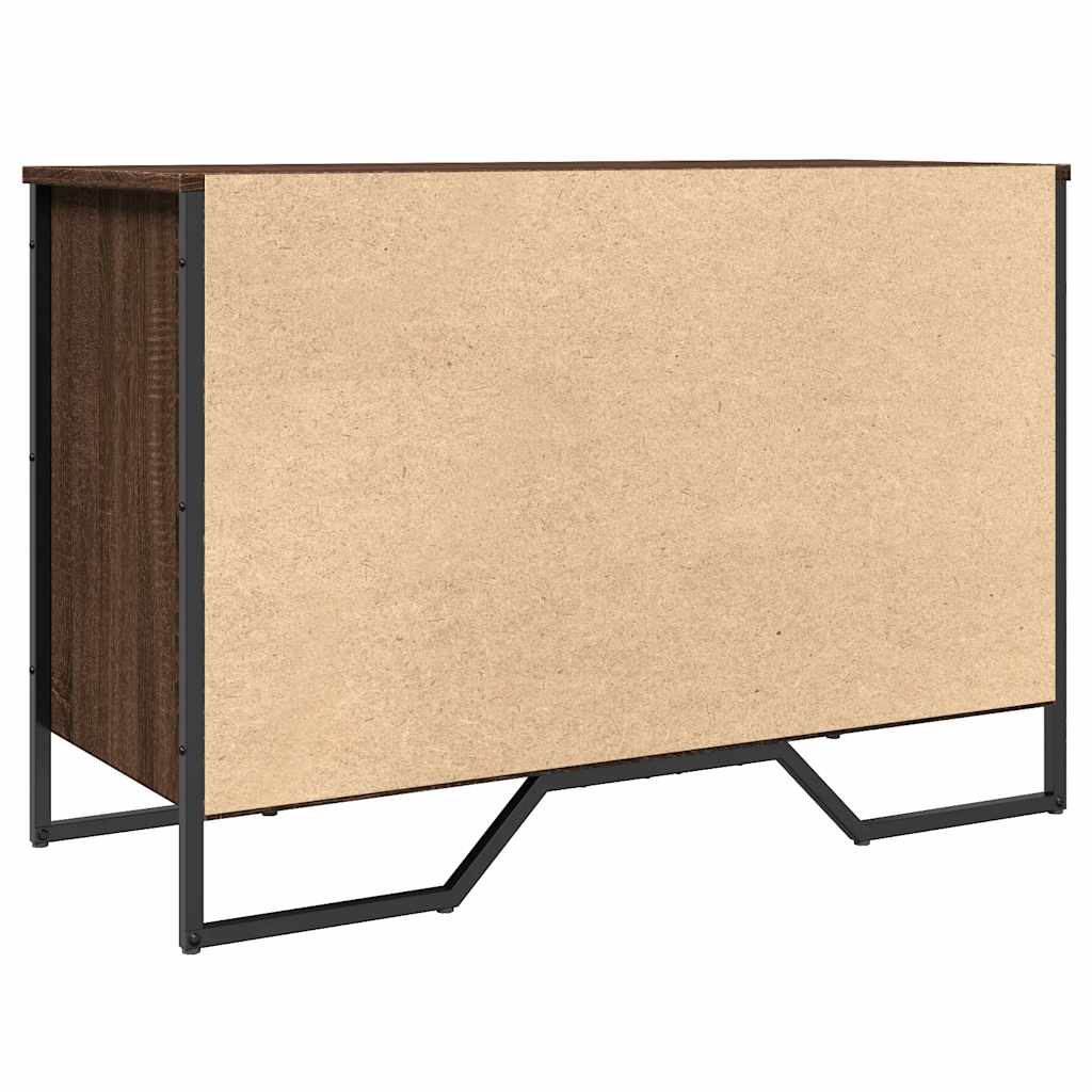 vidaXL Shoe Cabinet Brown Oak 90x38x61.5 cm Engineered Wood 6